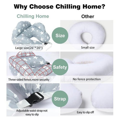 Chilling Home Nursing Pillow for Breastfeeding, Adjustable Nursing Pillow Breast Feeding Pillow Bottle Feeding, Breastfeeding Essentials for Newborn, Removable Cover