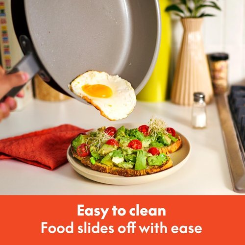 Bella 9-Piece Ceramic Nonstick Cookware Set - EverGood™ Coating, Dishwasher Safe, Black | Stackable Design