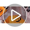 Halloween Towels Set - 3 Pcs Embroidered Pumpkin Face Orange Bathroom Decor