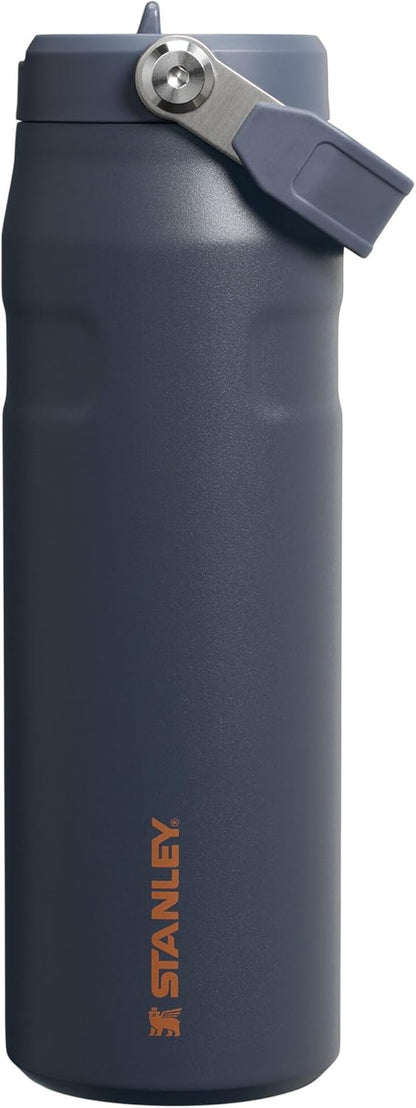 Stanley IceFlow Water Bottle 24 oz - Insulated Stainless Steel with Built-In Straw | Lightweight & Leak Resistant | Twilight