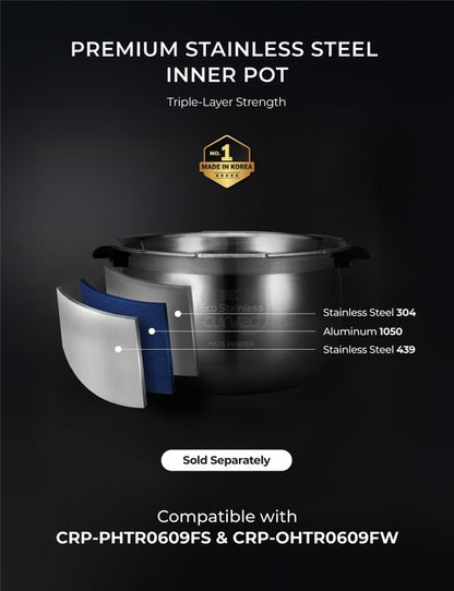 CUCKOO Twin Pressure Rice Cooker - 6-Cup Uncooked / 12-Cup Cooked | Induction Heating, Silent Pressure, Gray