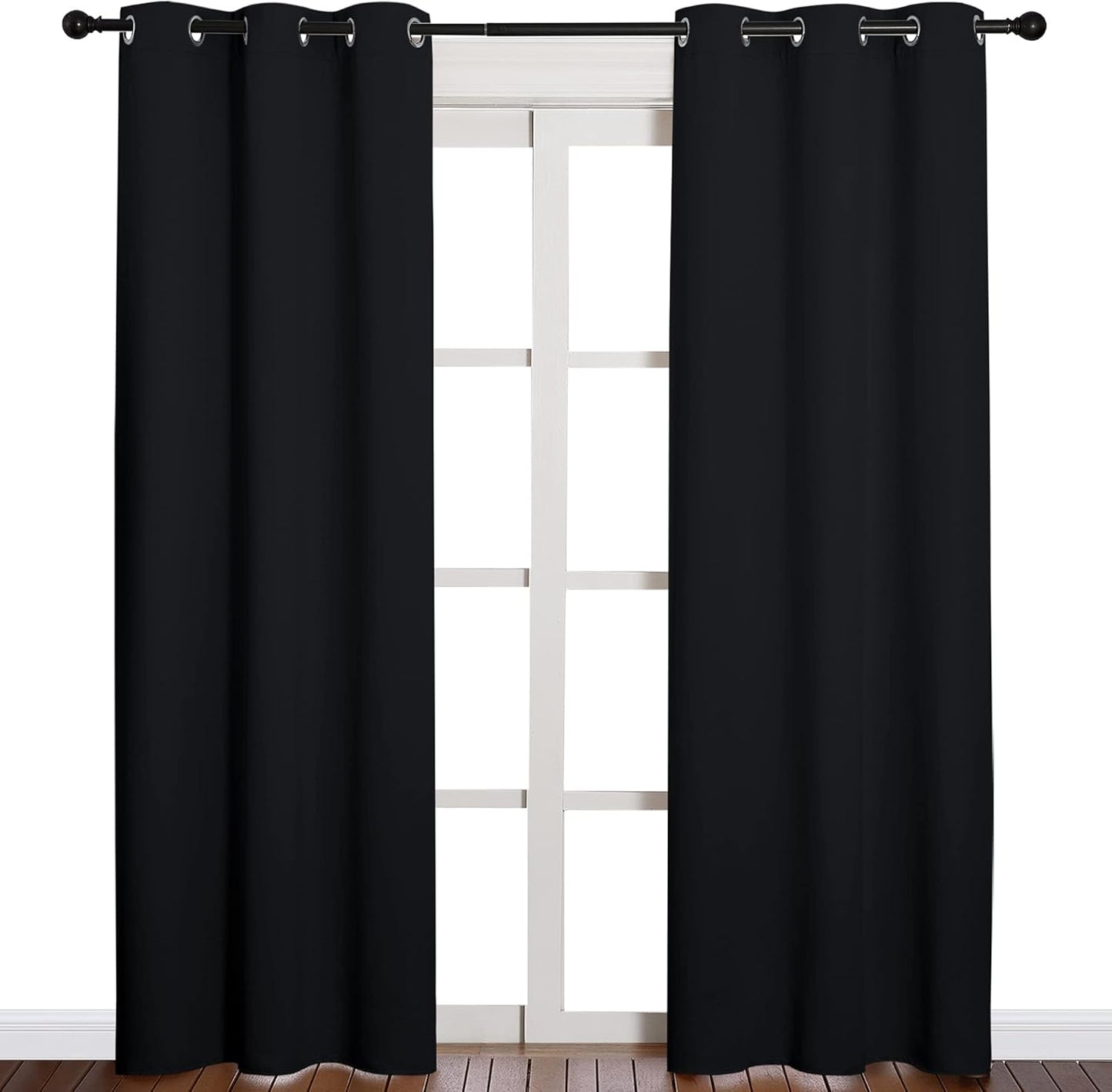 NICETOWN Thermal Insulated Blackout Curtains - 84-Inch Length, 2 Panels Set for Privacy & Sound Reduction