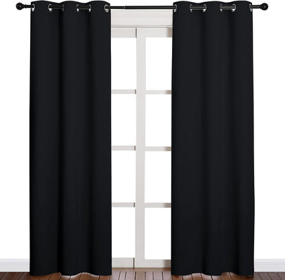 NICETOWN Thermal Insulated Blackout Curtains - 84-Inch Length, 2 Panels Set for Privacy & Sound Reduction