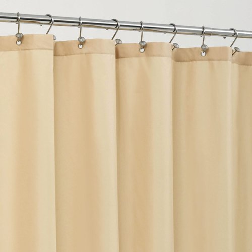 ALYVIA SPRING Long Fabric Shower Curtain Liner Waterproof - 72" x 74", Soft & Lightweight Longer Shower Curtain with 3 Magnets, Machine Washable - 72x74, Khaki