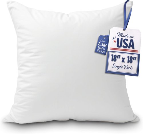 Foamily Throw Pillow Insert - Premium 18x18 Decorative Pillows for Couch & Bed | Soft & Fluffy Home Decor