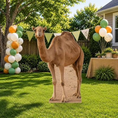 Desert Camel Cardboard Cutout Standee - 2ft Wildlife Party Decor