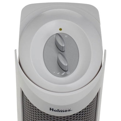 Holmes True HEPA Allergen Remover Mini Tower Air Purifier with Optional Ionizer | Small Space Air Purifier, White (HAP706-NU-1)