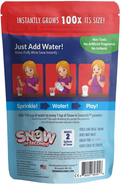 Skiennix Large Instant Snow | Create Cloud Slime Effortlessly - Perfect for Winter Fun