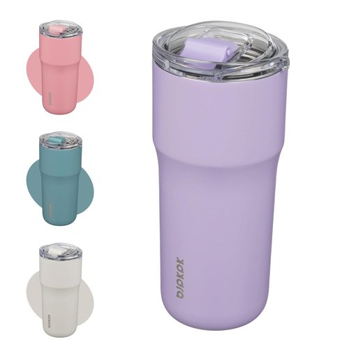 BJPKPK Insulated Tumbler - 24oz Stainless Steel Travel Mug with Lid | Keeps Drinks Hot & Cold - Lavender
