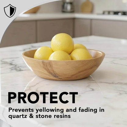 Weiman Quartz Countertop Cleaner - UV Protection for Stone Surfaces | 24 Ounce with Microfiber Towel, 2 Pack