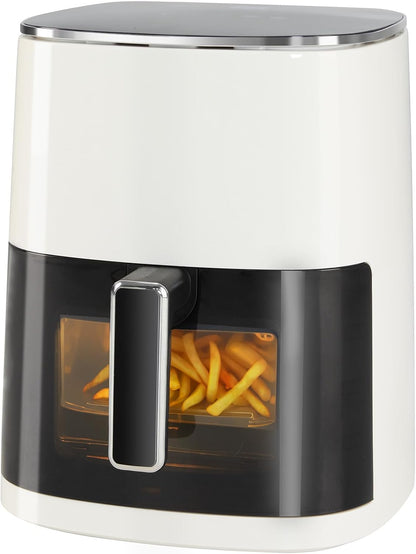OLIXIS 6 Quart Air Fryer - 12-in-1 Multi-Cooker with Window | Roast, Bake, Dehydrate & More - White