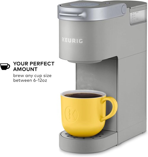 Keurig K-Mini Coffee Maker - Compact Single Serve K-Cup Brewer with Cord Storage | Studio Gray, 6-12oz Brew Size