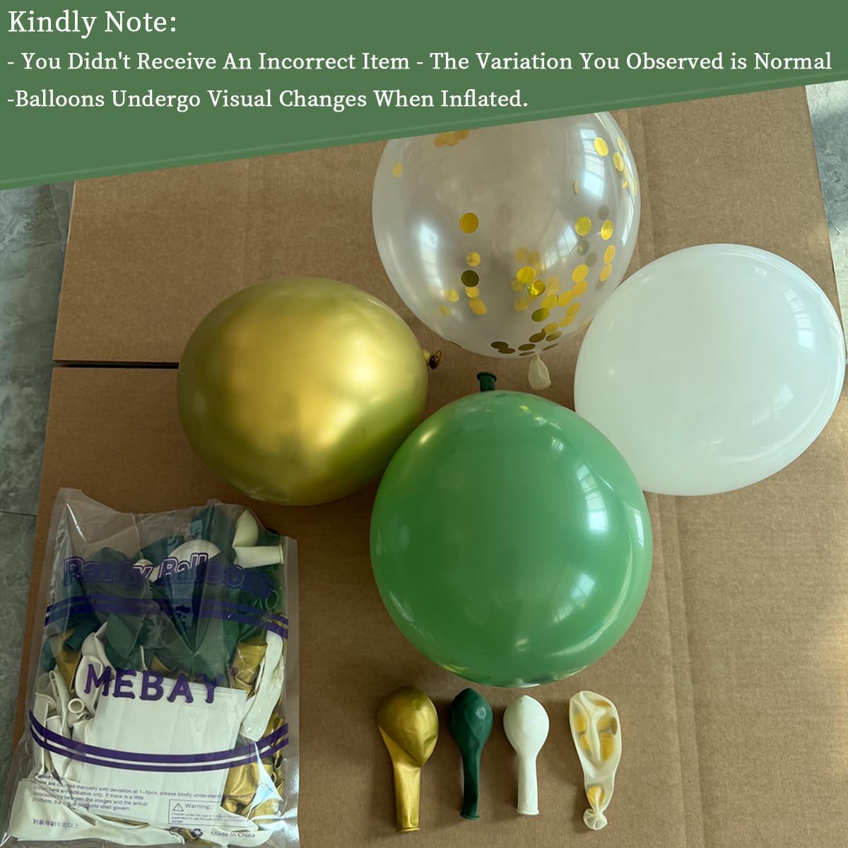 MEBAY Balloon Garland Arch Kit - Sage Green & White Gold | 146 Pcs Latex Balloons in Various Sizes for Birthday, Baby Shower, Wedding Decor