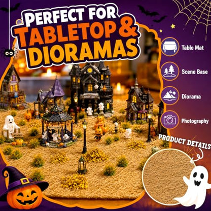 Halloween Village Coir Landscape Mat for Mini Scenes and Dioramas - 40 x 12 Inch