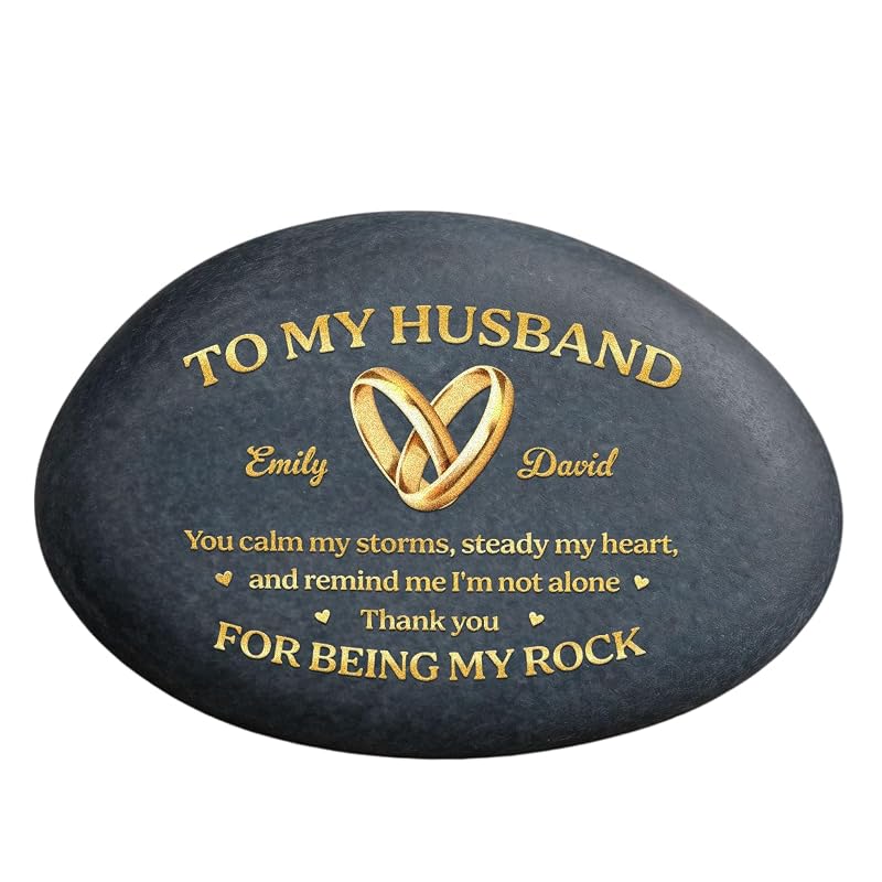 Thank You For Being My Rock Personalized Decorative Stone