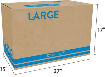 Large Moving Boxes by [Brand Name] - Heavy Duty 27x15x17 Inches | 10 Pack for Easy Packing & Shipping