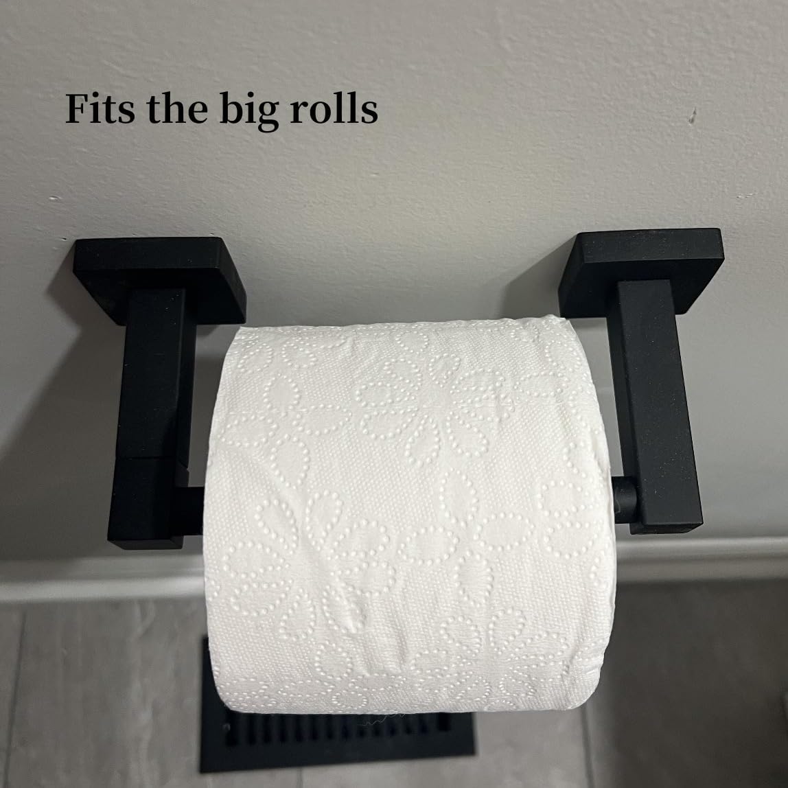 Skiennix Matte Black Toilet Paper Holder - Wall Mount SUS 304 Stainless Steel, Pivoting Double Post Design
