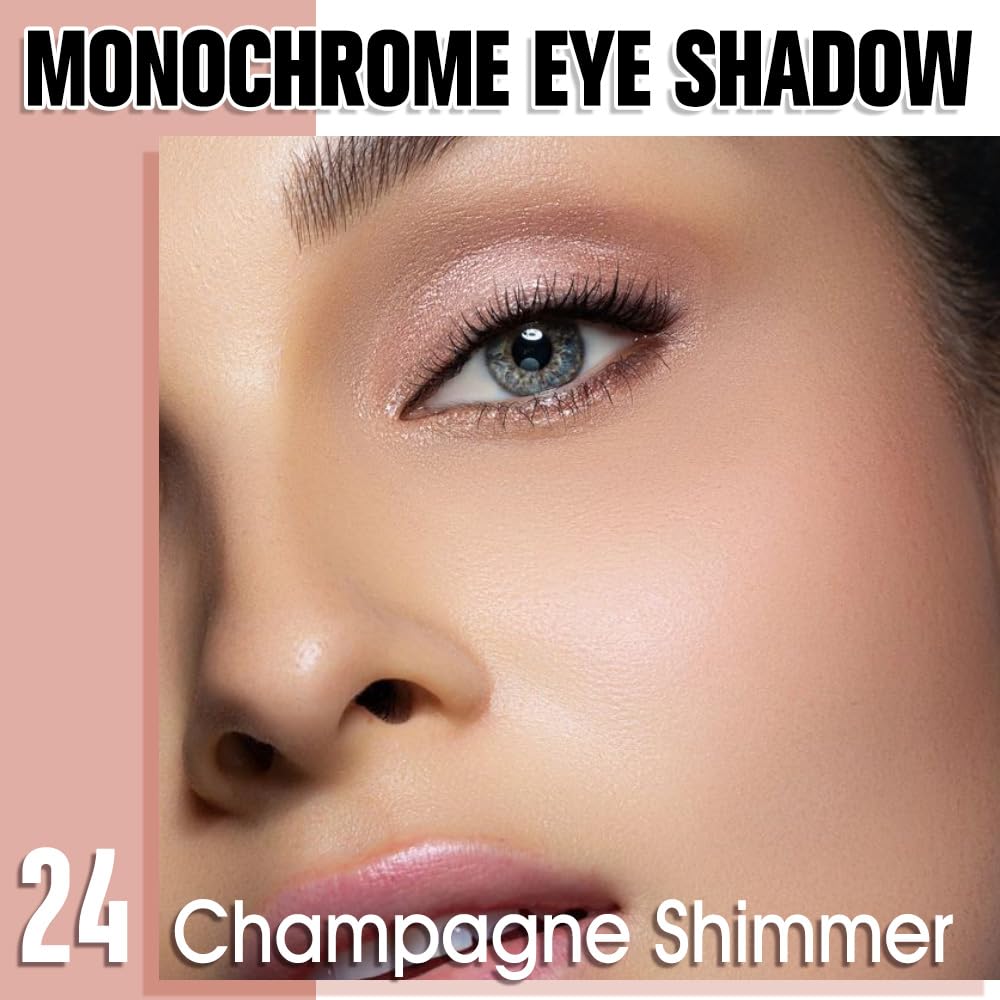 Skiennix Champagne Shimmer Cream Eyeshadow - Light Gold Metallic Glow for Mature Skin, Vegan & Cruelty-Free