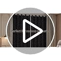 Blackout Nautical Curtain Set - Ocean Themed Thermal Insulated Drapes for Bedroom & Living Room, 2 Panels 42 x 84 Inch, Light Beige & Black