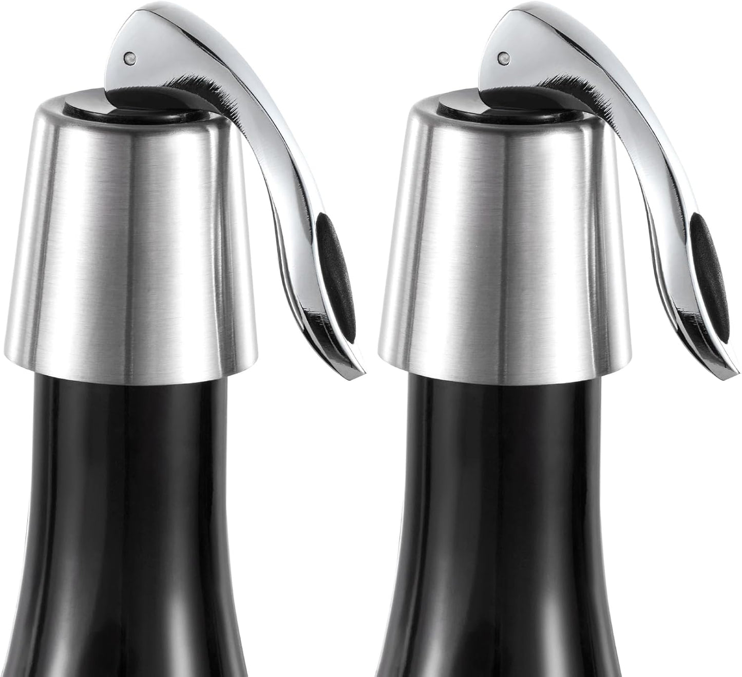 Stainless Steel Bottle Sealer & Wine Topper – Premium Wine Lover Gifts, Wine Gifts for Women and Men – Airtight Champagne Stopper for Sparkling Wine – Wine Essentials Gifts