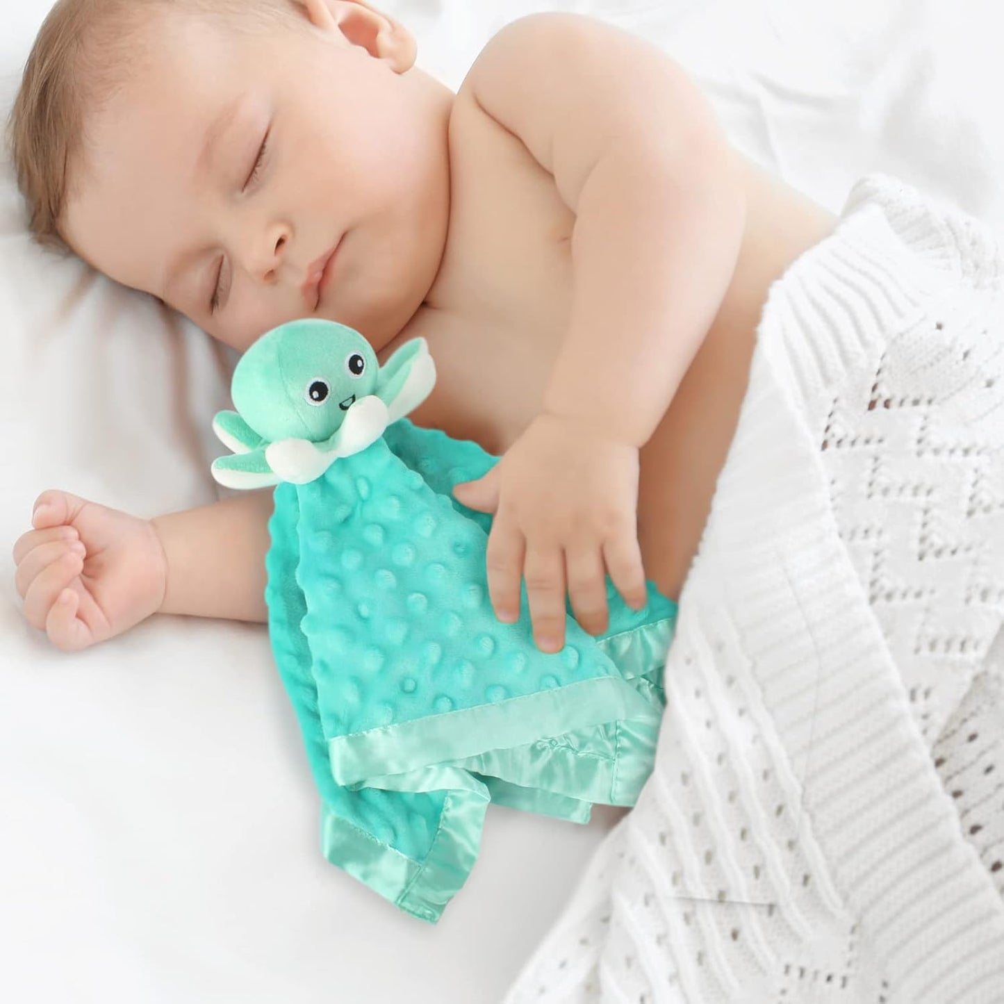 Skiennix Baby Security Blanket - Plush Octopus Lovey Snuggle Toy for Newborns | Perfect Gift for Boys & Girls