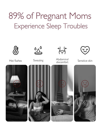 Momcozy Life CoolMurm Cooling Comforter for Hot Sleepers, King/Cali King 106"x90" Soft Breathable Pregnancy Cooling Blanket, 3-Second Cooling, 8 Hours+ Stay Cool All Night, Deep Light Grey