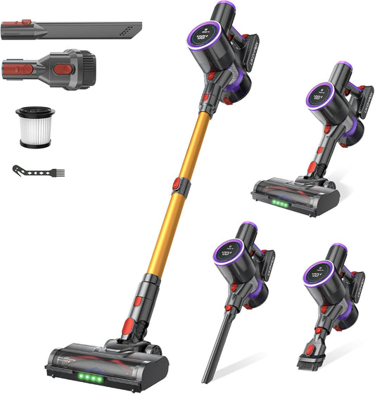 Skiennix Cordless Stick Vacuum Cleaner - Powerful 550W Suction | 45 Minutes Runtime, Lightweight & Wireless for Home & Pet Hair