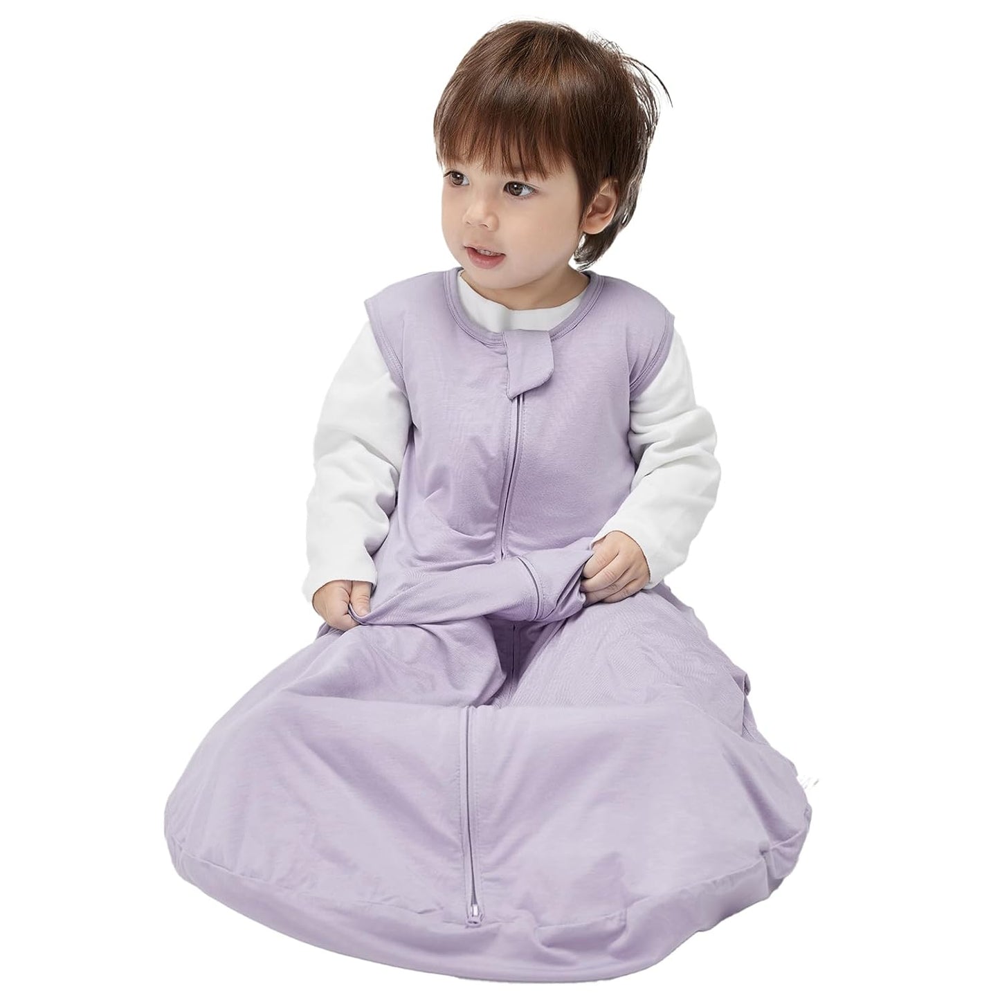Duomiaomiao Baby Sleep Sack - Buttery Soft Bamboo Rayon, 2-Pack, 6-18 Months, 1.0 TOG, 2-Way Zipper