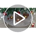Nackiy White Christmas Tree Skirt 48 Inch Faux Fur Holiday Decor