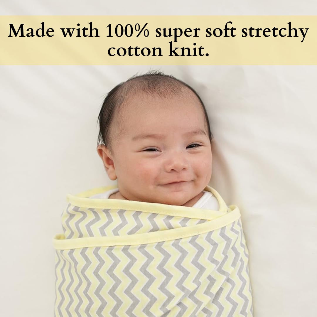 Miracle Blanket Swaddle Wrap - Soft & Secure Sleep Sack for Infants - Easy-to-Use Design (Gray Stars)