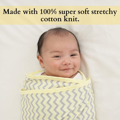 Miracle Blanket Swaddle Wrap - Soft & Secure Sleep Sack for Infants - Easy-to-Use Design (Gray Stars)