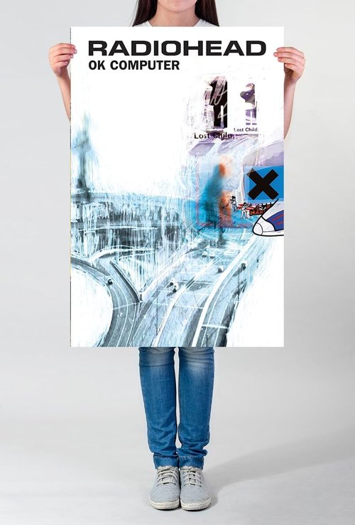 CinemaFlix Radiohead OK Computer Poster - Stunning Wall Art | 24 x 36 Inches (Unframed)