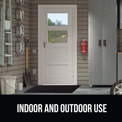 GORILLA GRIP® Ultra Absorbent Front Door Mat Outside Entrance, Traps Dirt and Moisture, HydroABSORB Indoor Outdoor Doormat Holds Up to 1.7 Cups Water, Stain and Fade Resistant Welcome Mat, 29x17 Black