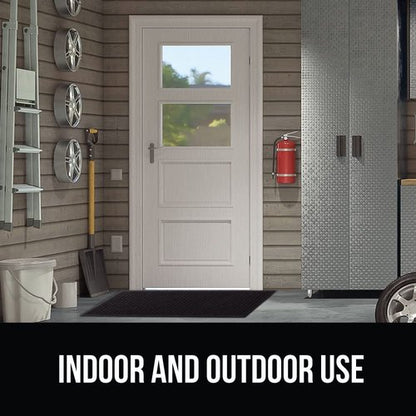 GORILLA GRIP® Ultra Absorbent Front Door Mat Outside Entrance, Traps Dirt and Moisture, HydroABSORB Indoor Outdoor Doormat Holds Up to 1.7 Cups Water, Stain and Fade Resistant Welcome Mat, 29x17 Black