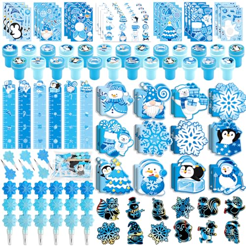 BenLouis Winter Stationery Set Party Favors for Kids - Snowflake 12Piece