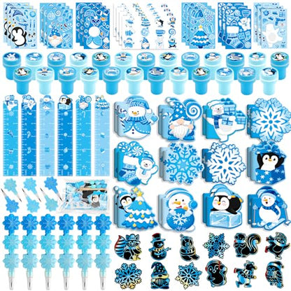 BenLouis Winter Stationery Set Party Favors for Kids - Snowflake 12Piece