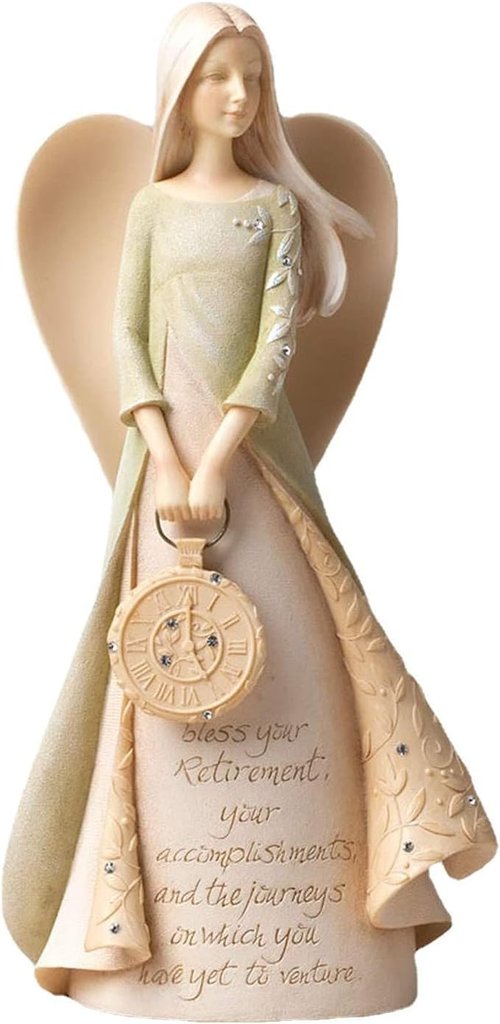 Elegant Retirement Angel Figurine Set by [Brand Name] - 6.5" Perfect Gift for Coworkers, Teachers, Nurses & Friends | Ideal Retirement Party Decorations