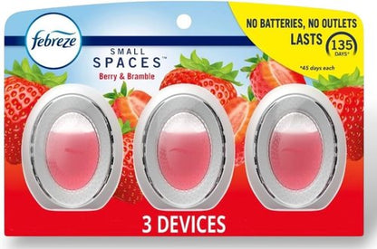 Febreze Small Spaces Air Freshener - Berry & Bramble Scent | 0.25 Fl. Oz. | Pack of 4