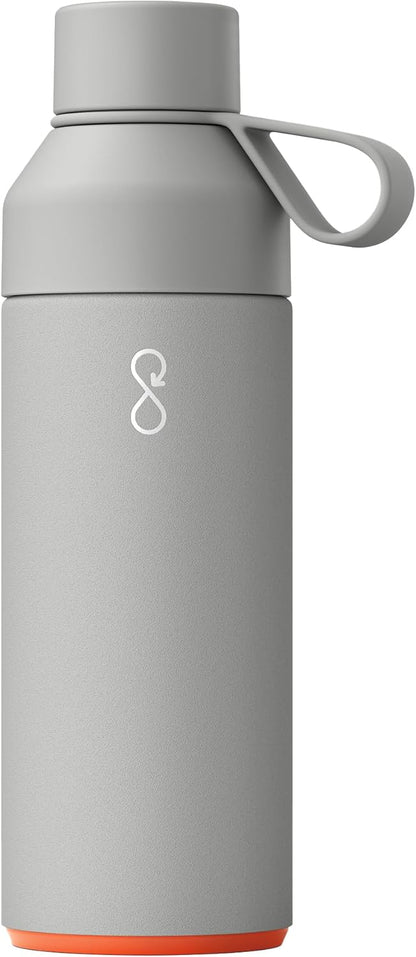 Ocean Bottle Original 17 oz - Stainless Steel Water Bottle | Reusable & Eco-Friendly Gift (Rock Grey)