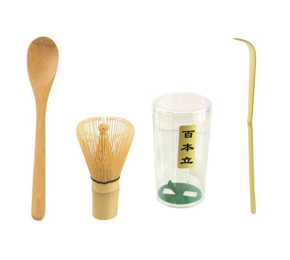 JapanBargain 4726, Matcha Whisk Set Japanese Chasen Bamboo Whisk Tea Spoon and Tea Scoop Chashaku Set Green Tea Ceremony Whisk Set (1)