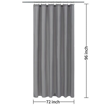 ALYVIA SPRING Extra Long Fabric Shower Curtain Liner Waterproof - 72" x 96", Soft & Lightweight X-Long Shower Curtain with 3 Magnets, Machine Washable - 72x96, Grey