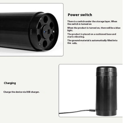 Storeet Swifty Roll - 2in1 Automatic Roller Grinder & Cone Filler, Electric Rolling Machine, Black