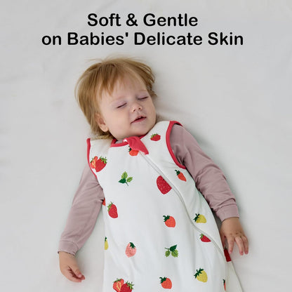 BubblePanda Bamboo Sleep Sack - Soft 2-Way Zipper Toddler Blanket for 6-12 Months, 1.0 Tog