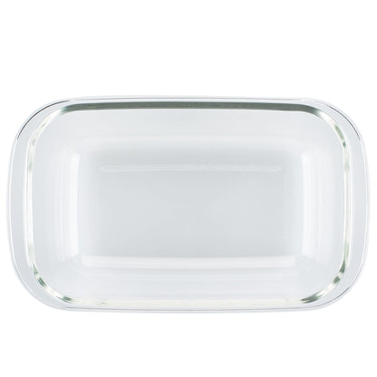 LocknLock Purely Better Glass Bread Baking/Loaf/Mealoaf Pan/Food Storage Container with Lid, 8.5 Inch x 5.5 Inch, Clear