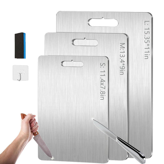 Tavano Cutting Board, Tavano Titanium Cutting Boards for Kitchen, Double Sided Rustproof Non-stick Cutting Board, Non-porous Slip and Easy to Clean (Set of 3)