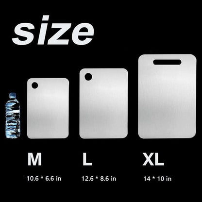 100% Pure Cut Titanium Cutting Board, Food-Grade Purecut Titanium Cutting Boards for Kitchen Dishwasher Safe, Double-Sided Chopping Board for Fruit, Meat & Vegetable (L, 12.6" x 8.6")