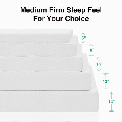 Novilla 8 Inch Queen Memory Foam Mattress - Breathable Comfort & High-Density Support Foam for Pressure Relief