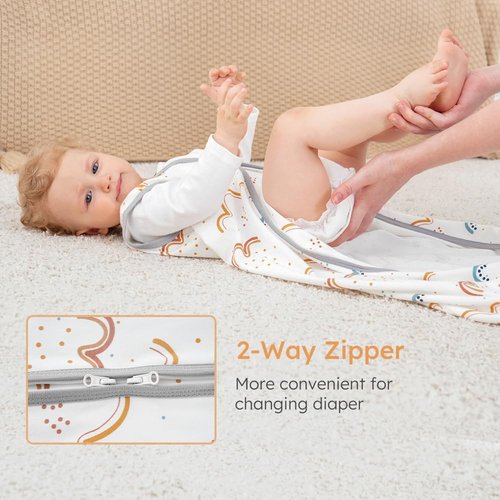 Yoofoss Baby Sleep Sack 12-18 Months Wearable Blanket for Babies 100% Organic Cotton 2-Way Zipper TOG 0.5 Toddler Sleeping Sack 3 Pack, Comfy Lightweight Sleep Sacks
