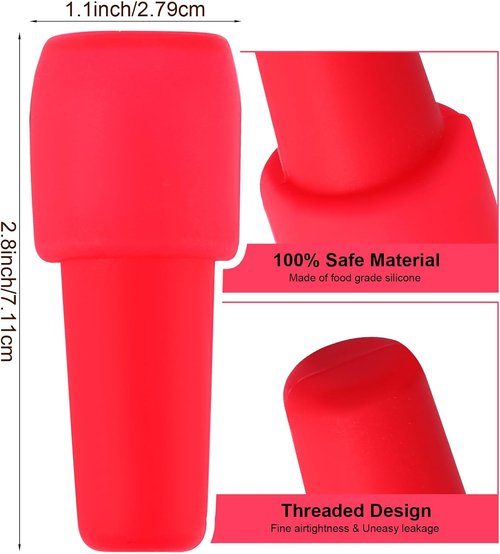6PCS Silicone Wine Stopper, Wine Bottle Stopper Reusable Wines Stoppers for Wines Bottles WineBottle Seal Stoppers Covers for Champagne Beer Home Kitchen Bars Keeping WineChampagnes Fresh