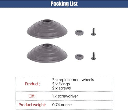 Dyson Replacement Ball Wheel & Soleplate Wheel - Compatible with V6, V7, V8, V10, V12 Models